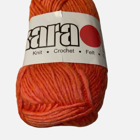 SWTC Karaoke Yarn 50% Soy Silk 50% Wool Worsted 304 Orange Peach Southwest - Picture 4 of 7